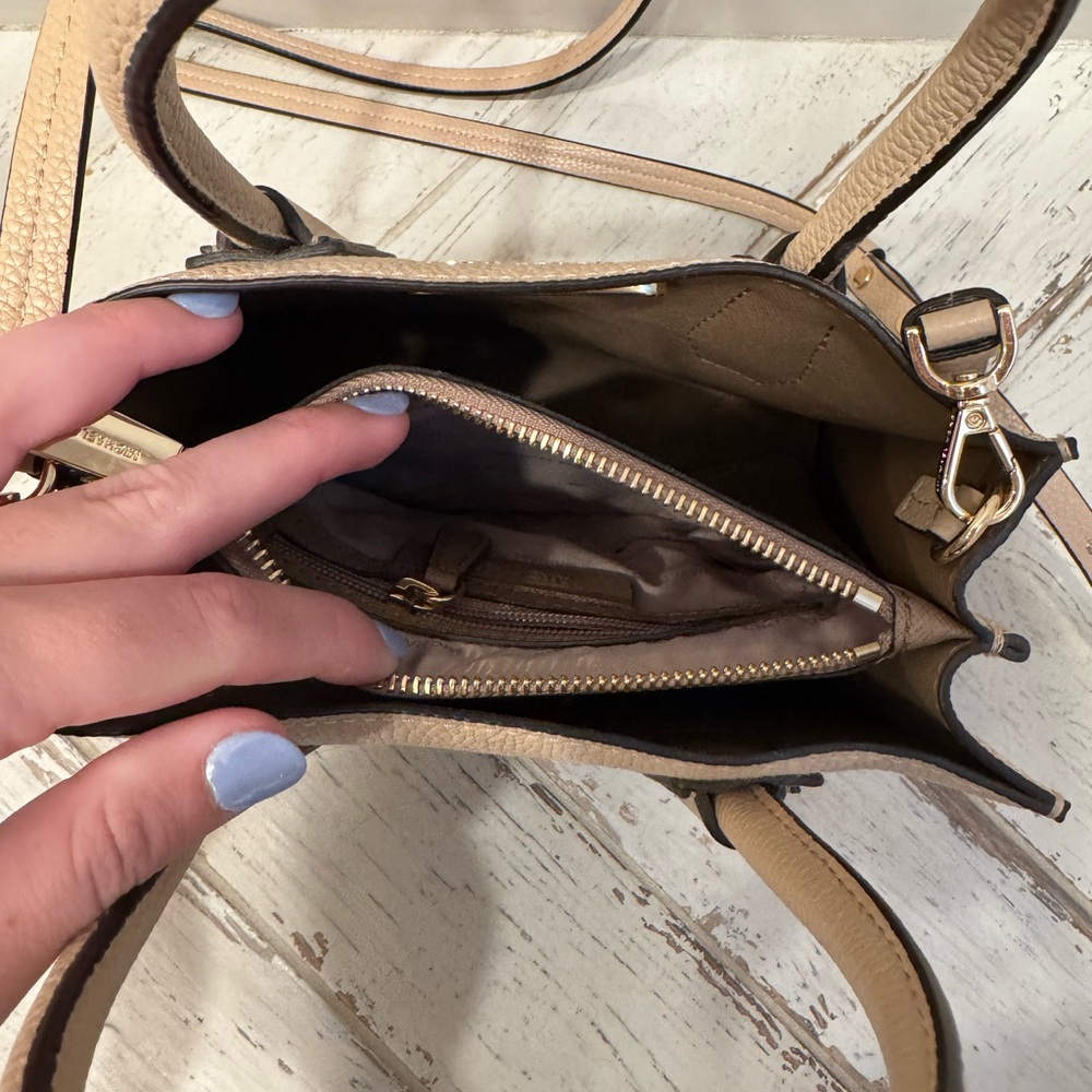 Michael Kors Tan Mini Bag with Fur Charm - Picture 4 of 5